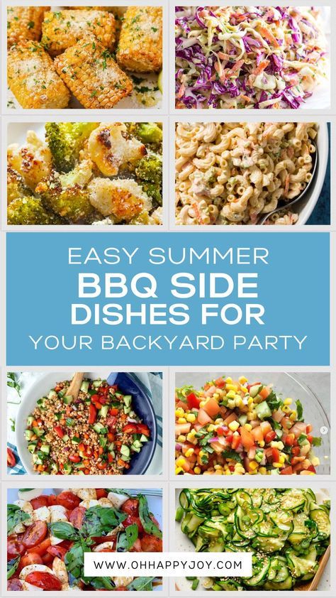 Easy BBQ Side Dishes For a Crowd - Perfect for backyard BBQ that pairs well with grilled BBQ meat, these healthy and easy side dishes for BBQ will make your summer party a huge hit! From cold BBQ side dishes to easy summer side dishes you can make ahead, get ideas to bring a dish to your summer potluck party or for a part gathering Cold Bbq Side Dishes, Bbq Side Dishes For A Crowd, Bbq Side Dishes Healthy, Easy Side Dishes For Bbq, Healthy Bbq Side Dishes, Pork Side Dishes, Easy Bbq Side Dishes, Cookout Dishes, Bbq Vegetables