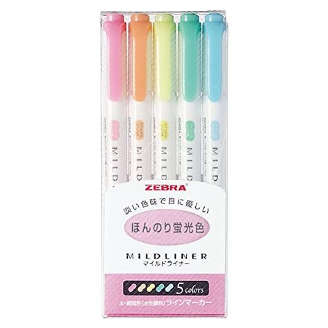 Best Bullet Journal Pens, Pens For Bullet Journaling, Muji Pens, Mildliner Highlighters, Best Highlighter, Zebra Mildliner, Highlighter Set, Highlighter Pen, Highlighters Markers