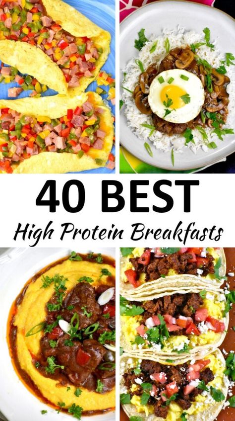 Breakfast For Building Muscle, Health High Protein Breakfast, High Protein Breakfast No Carb, Quick High Protein Breakfast Ideas, Proteins For Breakfast, High Protein High Volume Breakfast, Dairy Free Protein Breakfast Ideas, Protein Full Breakfast, Fatty Protein Breakfast