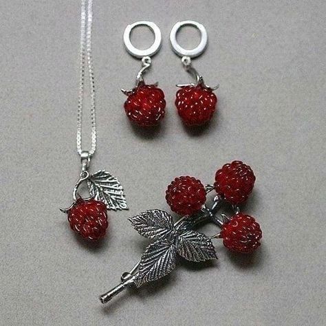 Raspberry Jewelry, Elf Ear Cuff, Vintage Hollywood Glamour, Fruit Jewelry, Crystal Figurines, Funky Jewelry, Fantasy Jewelry, Girly Jewelry, Dream Jewelry