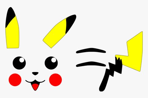 Pikachu Face Printable Free, Pikachu Ears Printable, Pokemon Faces Printable, Pikachu Face Template, Pikachu Svg Free, Pikachu Cake Topper Printable, Pikachu Printable, Pikachu Png, Bolo Pikachu