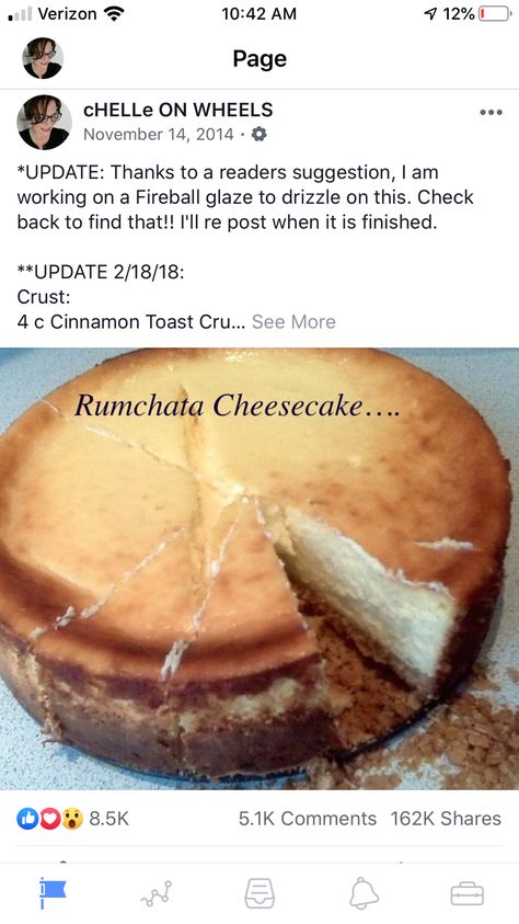 THE Original Rumchata Cheesecake – CHELLE ON WHEELS Rumchata Cheesecake Recipes, Rumchata Cheesecake, White Chocolate Cheesecake, Crunch Cereal, How To Make Cheesecake, Cinnamon Toast, Peppermint Bark, Springform Pan, Most Popular Recipes