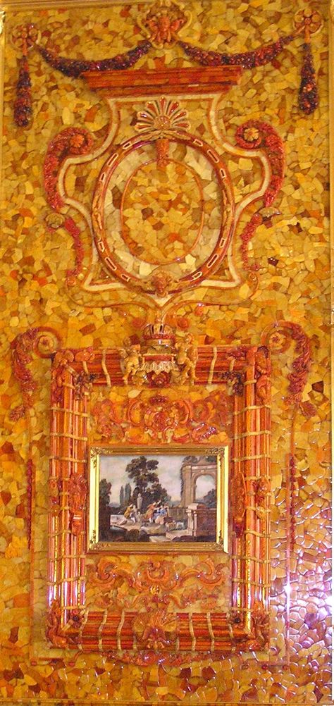 PANEL FROM THE AMBER ROOM   CATHERINE PALACE     TSARSKOE SELO        near SAINT PETERSBURG, RUSSIA   The Amber Room - an investigative report by Scott-Clark & Levy.  The above panel is from the Amber Room, once found in Katharine Palace, Saint Petersburg, Russia The Amber Room, Amber Room Russia, Russian Government, Tsarskoe Selo, Catherine Palace, Charlottenburg Palace, Room Panel, Amber Room, Catherine The Great