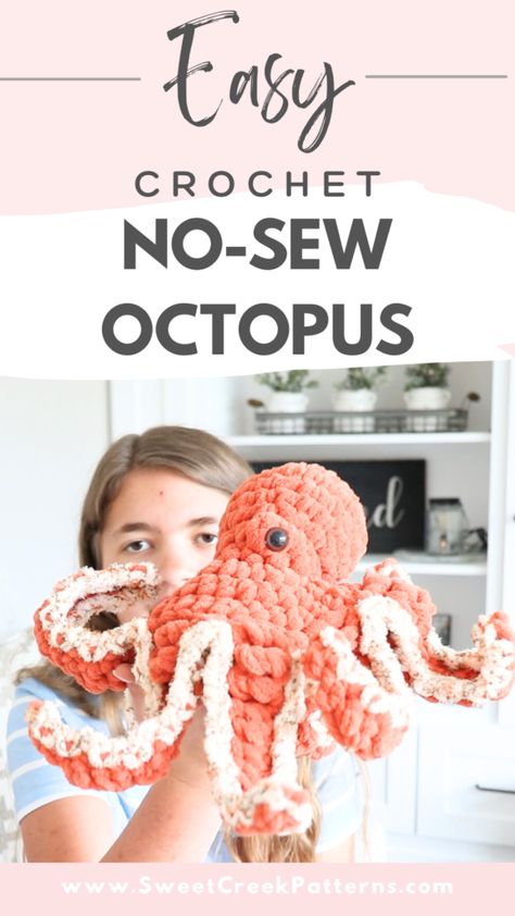 Crochet Octopus FREE Pattern Crochet Patterns Free Octopus, Diy Crochet Octopus Pattern, Happy Mad Octopus Crochet, Free Octopus Amigurumi Pattern, Crochet Plushies Pattern Free Octopus, Crochet Animals Free Patterns Turtle, Crochet Cuttlefish Pattern Free, Jumbo Octopus Crochet, Kraken Crochet Pattern