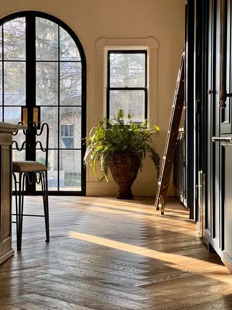 REFRIGERATOR Breakfast Nook Banquette, Modern Kitchen Renovation, Rose Island, Kitchen Addition, Pantry Doors, Coffee Nook, Eclectic Kitchen, Eclectic Modern, Pantry Door