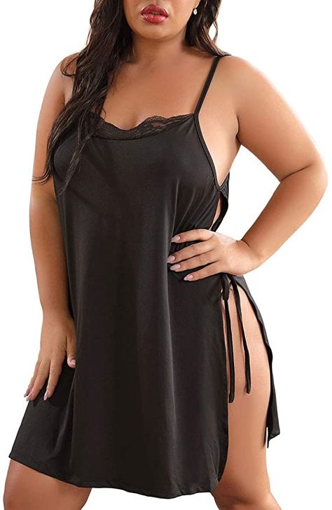 Plus Size Lace Dress, Lingerie Party, Plus Size Lace, Nightgowns For Women, Lace Babydoll, Babydoll Lingerie, Plus Size Lingerie, Lace Bodysuit, Lingerie Sleepwear