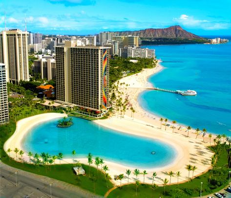 Hilton Hawaiian Village Waikiki Beach Photo Gallery Hilton Hawaiian Village Waikiki, Hilton Hawaiian Village, Hawaii Hotels, Hilton Hotels, Resort Pools, Hawaiian Vacation, Visit Florida, Waikiki Beach, Beach Rentals