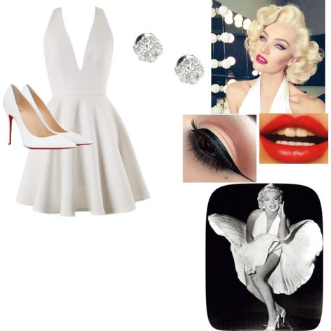 Image result for diy marilyn monroe costume Marilyn Monroe Halloween Costume, Monroe Outfits, Marilyn Monroe White Dress, Female Movie Characters, Marilyn Monroe Outfits, Marilyn Monroe Costume, Hallowen Costume, Woman Movie, Costume Diy