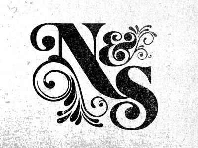 gorgeous monogram by Kyle White Sn Letter Images Love, S And N Letters Love, S N, N Name Dp Love, N Images Letter Love, N Name Dp Stylish Love, Ns Logo, S Letter Images, Stylish Alphabets