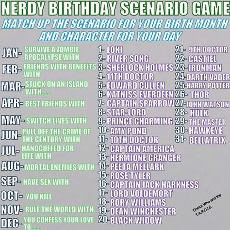 Enemies To Lover, Birthday Scenario Game, Birthday Scenario, Scenario Game, Captain Jack Harkness, Jack Harkness, Ninth Doctor, Name Games, The Darkest Minds