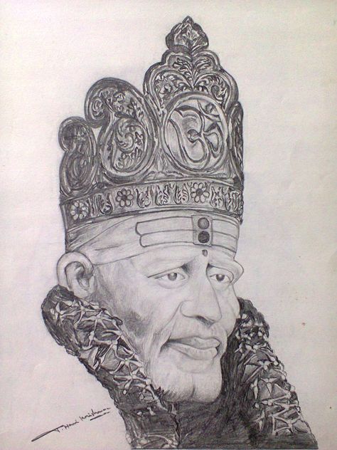 Sai Baba Sai Baba Sketch Pencil, Sai Baba Drawing Pencil, Saibaba Drawing, Sai Baba Drawing, God Sketch, Gods Images, Sai Nath, Sketch Images, Sai Baba Hd Wallpaper