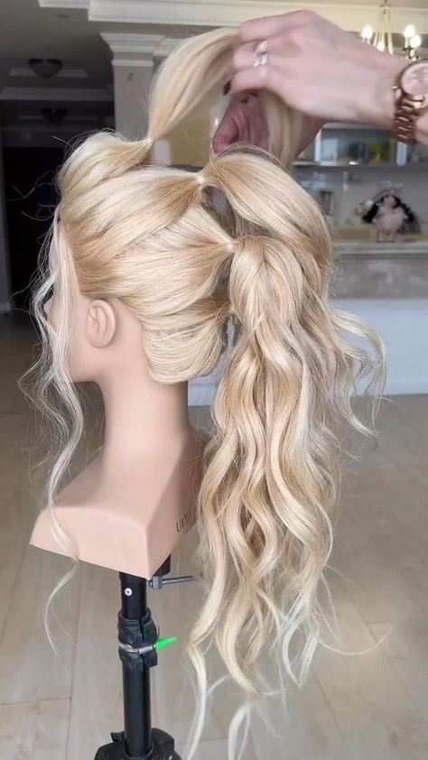 Hair Upstyles, Easy Hair Updos, Hair Braid Videos, Long Hair Updo, Peinados Fáciles Para Cabello Corto, Kids Beach, Hair Up Styles, Hair Ponytail Styles, Beach Hairstyles