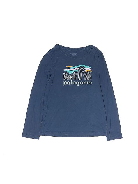 Patagonia Long Sleeve T Shirt Size: Medium Tops - used. 100% ORGANIC COTTON | Patagonia Long Sleeve T-Shirt: Blue Tops - Size Medium Patagonia Long Sleeve, Blue Long Sleeve, Granola, Big Kids, Patagonia, Long Sleeve T Shirt, Long Sleeve Tshirt, Women Handbags, Organic Cotton