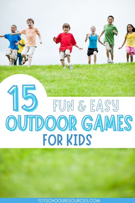 Outside Preschool Games, Kids Outdoor Games Diy, Outdoor Games For Kids No Supplies, Outdoor Games For Elementary Students, Easy Outside Games, Outdoor Play For Preschoolers, Games For Preschoolers Outdoor, Kindergarten Games Outdoor, Preschool Games Outdoor