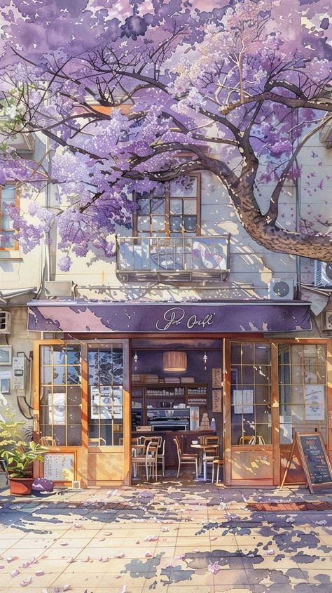 ☾~.~☕️follow me☕️~.~☾ Hd Lofi Wallpapers, Cute Tablet Wallpaper, European Coffee Shop, Cozy Background, Wallpaper For Tablet, European Coffee, Images Terrifiantes, Teacher Board, Jacaranda Tree