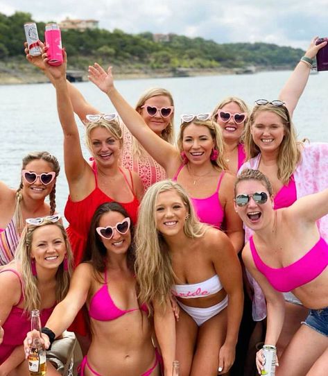 Lake Travis Party Package: Party Boat with BYOB Mimosa Bar & Insta-worthy Party Floaties | Austin, TX Batch Bach Itinerary, Mimosa Party, Drink Floaties, Party Boat, Lake Austin, Lake Travis, Mimosa Bar, Best Boats, Party Bars