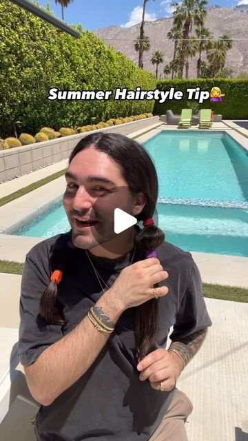 Matt Newman on Instagram: "#summerhair is just around the corner! bubble braids are such a fun look that keeps ur hair from getting sweaty and frizzy! #hairstyles #hairtips #hairstyleideas #instahair ❤️ which side did u like better ?!" Around The Corner, Summer Hairstyles, Hair Hacks, Braids, Siding, Bubbles, Hair Styles, Hair, Instagram