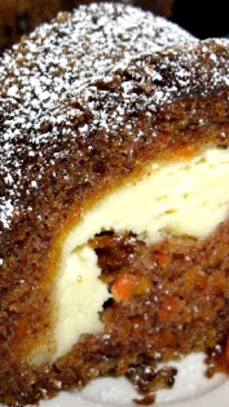 Surprise Carrot Cake ~ Thus recipe is from an old Philadelphia Cream Cheese Cookbook Surprise Carrot Cake, Philadelphia Cream Cheese Recipes, Salty Cake, Carrot Cake Recipe, Carrot Recipes, Bundt Cakes Recipes, Cake With Cream Cheese, Cream Cheese Filling, Pumpkin Cake