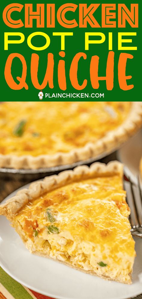 Quiche Chicken, Quiche Pie Crust, Chicken Quiche, Chicken Cheddar, Quiche Recipes Easy, Soup Appetizers, Breakfast Eggs, Cheese Quiche, Breakfast Casseroles