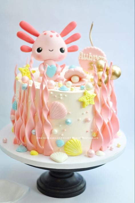 Axolotl Birthday Cake Ideas, Axolotl Birthday Cakes, Axolotl Birthday Party Cake, Axolotl Cupcake Ideas, Squishmallow Birthday Cakes, Axolotl Cakes, Axolotl Cupcakes, Axolotl Cake Ideas, Axolotl Birthday Party Ideas