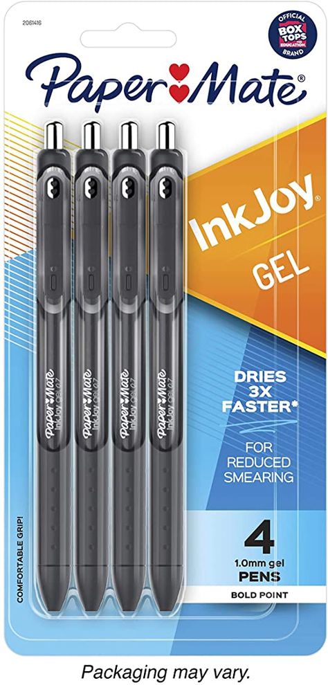 Amazon.com: Paper Mate Ink Joy Retractable Gel Pen, Bold Point (1.0mm), Black (2061416) : Office Products Papermate Inkjoy Gel Pens, Paper Mate Pens, Business Pens, Fine Point Pens, Gel Pens Set, Paper Mate, Gel Medium, Gel Ink Pens, Ink Pens