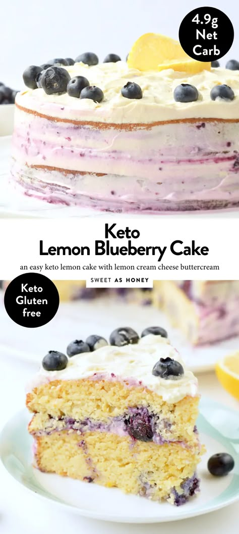 Keto Wedding Cake, Keto Cake Recipes Easy, Keto Lemon Cake, Keto Blueberry Cake, Coconut Flour Lemon Cake, Keto Lemon Cake Recipes, Keto Napoleon Cake, Keto Blueberry Cake Recipes, Sugar Free Lemon Blueberry Cake