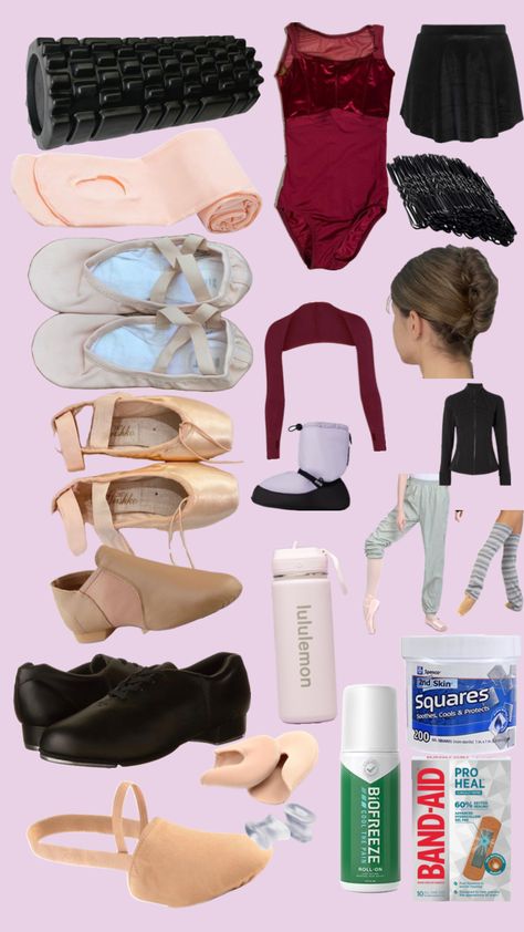 All a dancer needs Cute Dance Outfits For Practice, Ballet Practice Outfit, Dancer Fits, Dancer Core, Dance Terminology, Ballet Fits, Dance Lifestyle, Class Fits, Dance Fits