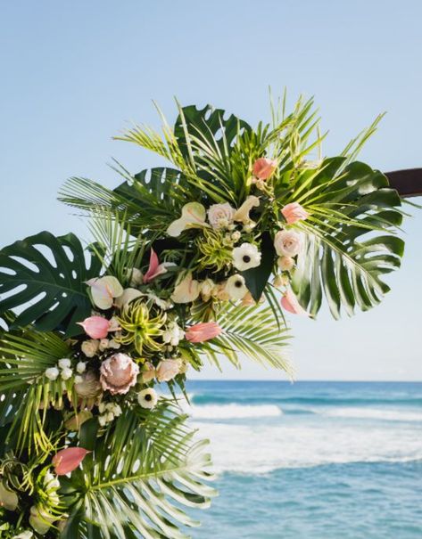 Oval Wedding Arch, Tropical Wedding Theme, Beach Wedding Decorations Reception, Tropical Wedding Decor, Tropical Wedding Inspiration, Oceanfront Wedding, Tropical Florals, Rustic Wedding Decorations, Wedding Ceremony Ideas