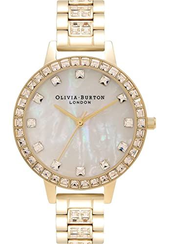 Olivia Burton Treasure Analog Beige Dial Women's Watch-OB16MOP33 Check more at https://productsoffer.in/olivia-burton-treasure-analog-beige-dial-womens-watch-ob16mop33/ Olivia Burton Watch, Calvin Klein Jewelry, Water Model, Elegant Watch, Submerged In Water, Buddha Jewelry, Sustainable Accessories, London College, Vintage Timepiece