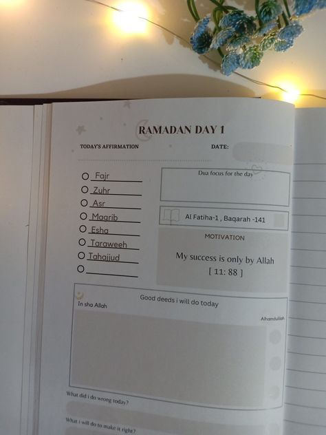 Ramadan Journal Prompts, Sakura Stationary, Ramadan Planner Ideas, Islamic Planner, Ramadan Journal, Islamic Journal, Ramadan Planner, Ramadan Tips, Quran Journal