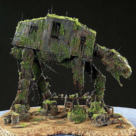 Abandoned AT-AT Star Wars Models, Star Wars Love, Cool Lego, Star Wars Universe, Lego Creations, Lego Star, Model Making, Lego Star Wars, Star Wars Art