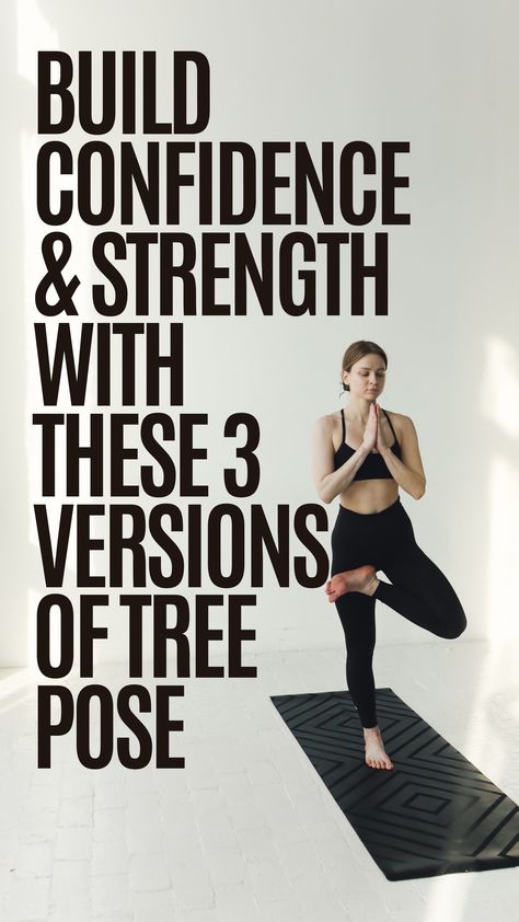 Tree pose variations with props can help you to better understand the subtleties of alignment and balance. Try these 3 vrksasana variations to build confidence and strength! Vrksasana Pose, Mountain Pose Yoga, Tree Pose Yoga, Yoga Teacher Resources, Vinyasa Flow Yoga, Mountain Pose, Yoga For Balance, Yoga Tutorial, Yoga Sequence