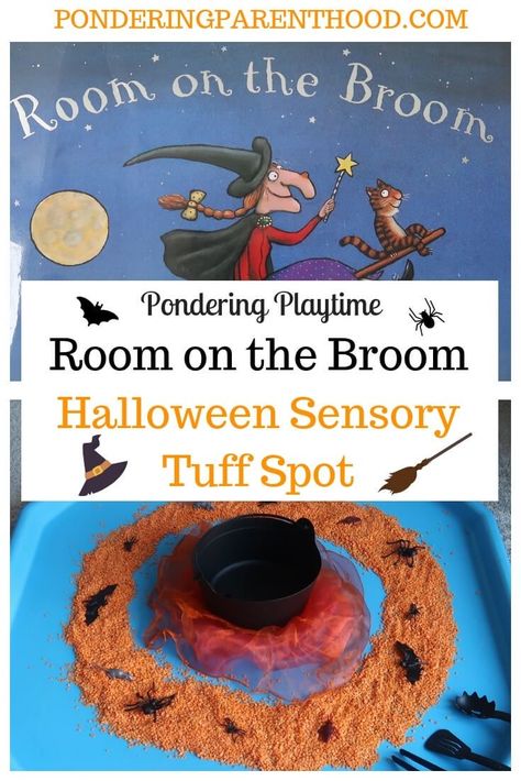 Sensory Eyfs, Halloween Tuff Tray, Eyfs Halloween, Autumn Tuff Tray, Sensory Halloween, Room On A Broom, Baby Room Ideas Early Years, Autumn Eyfs, Tuff Spot Ideas