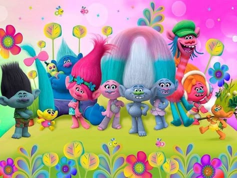 Trolls Party Ideas, Trolls Birthday Party Ideas, Trolls Cake, Trolls Poppy, Trolls Party, Trolls Birthday Party, Groups Poster, Troll Party, Personalized Party Decor