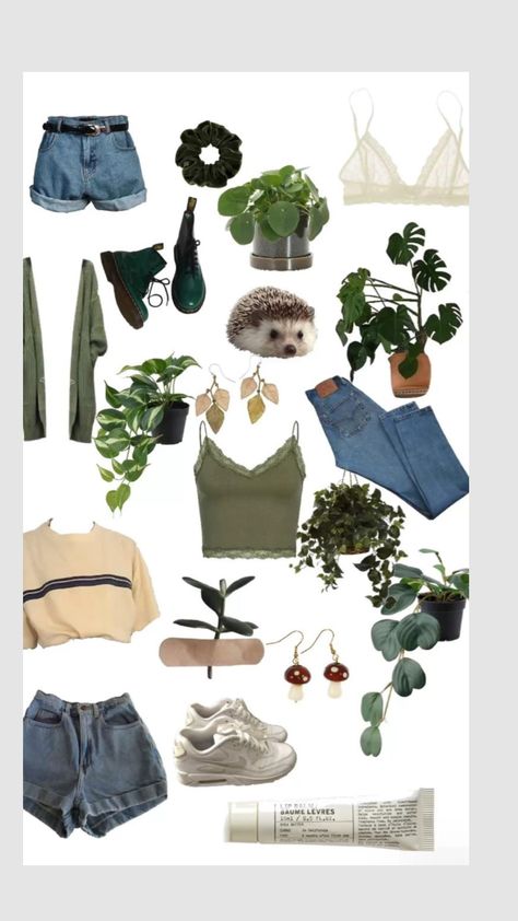 Plant Mum Aesthetic Outfit, Plant Outfit Aesthetic, Aesthetic Gardening Outfits, Plant Mom Outfit Aesthetic, Plant Clothes Aesthetic, April Aesthetic Outfits, Infp Fashion Aesthetic, Olive Garden Outfits, Botanical Aesthetic Outfit