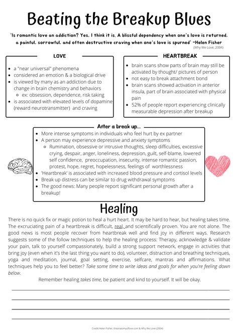 Writing Therapy For Couples, Breakup Therapy Worksheet, Therapy For Breakups, Breakup Worksheet, Break Up Journal, Breakup List, Counseling Worksheets Therapy Tools, Couples Counseling Worksheets, Marriage Counseling Worksheets