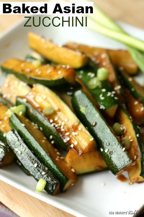 Japanese Zucchini, Healthier Sides, Spiralized Zucchini Recipes, Roasted Zucchini Recipes, Asian Sides, Asian Veggies, Grilled Zucchini Recipes, Zucchini Side Dishes, Csa Box