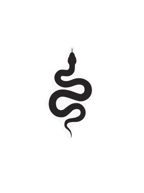 Small Simple Dark Tattoos, Small Black Snake Tattoo, Simple Alt Tattoos, Easy Tatoos Ideas, Letter S Tattoo Ideas, Little Snake Tattoo, Tato Idea, Simple Tattoos Men, Easy Tattoo Ideas