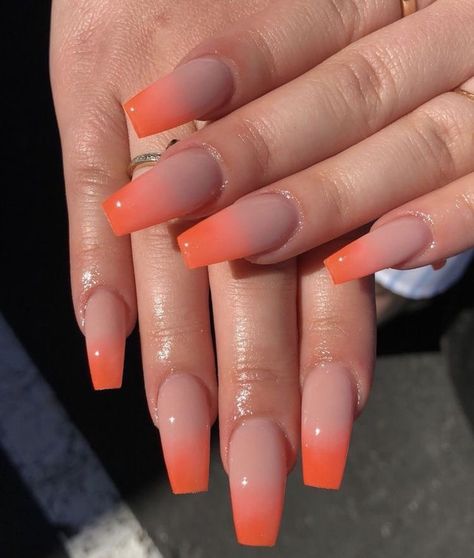 #Nandeezy || pinterest: @ nandeezy † Nails Orange, Orange Nail, Simple Acrylic Nails, Her Nails, Christmas Nails Acrylic, Thanksgiving Nails, School Clothes, Halloween Nail Designs, Baby Boomer