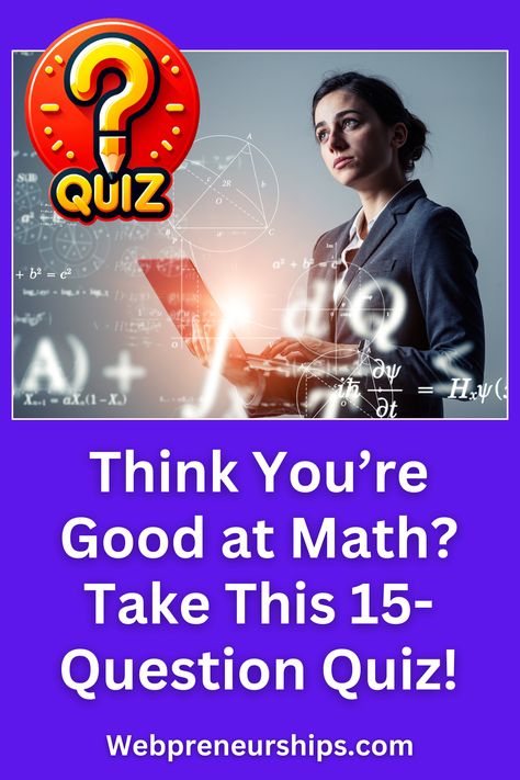 Test your math skills with challenging questions made for adults. #MathTrivia #MathTest #OnlineQuiz ******** | Fun Math Quiz | Buzzfeed Challenge | Advanced Math Quiz | Hard Quiz | General Knowledge Multiplication Quiz, Good At Math, Hard Quiz, Math Quiz, Challenging Questions, Math Quizzes, Fun Quiz Questions, Calculator Words, Quiz Buzzfeed