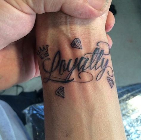 Wrist Tattoo Writing, Law Tattoo, Loyalty Tattoo, Cute Hand Tattoos, Pretty Tattoos For Women, Dope Tattoos For Women, Stylist Tattoos, Tattoo Arm, Tattoo Feminina