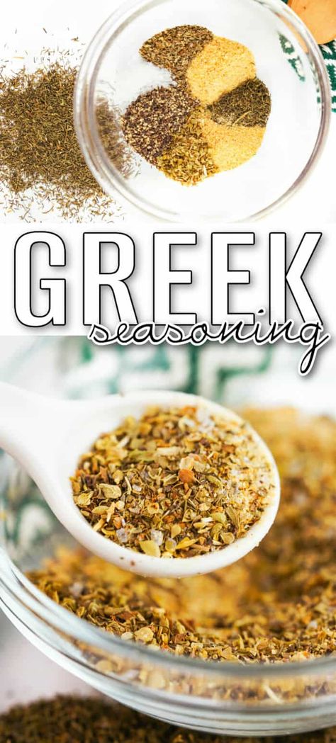 BEST GREEK SEASONING Greek Seasoning Recipe, Smoked Pork Tenderloin, Parmesan Roasted Potatoes, Homemade Spice Mix, Greek Seasoning, Seasoning Recipe, Chili Seasoning, Baked Chicken Wings, Homemade Seasonings