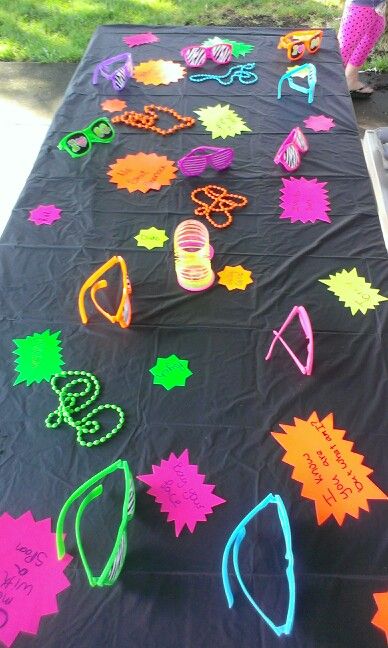 Trivia Table Decorations, 80s Table Decor, 80s Trivia, 80's Party, 80s Theme Party, Auction Ideas, 80s Theme, Trivia Night, 80s Party