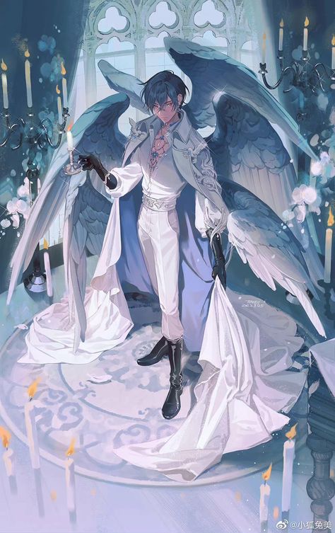 Male Angel, Arte Peculiar, Demon Art, Design Animation, Character Design Animation, Character Design Male, Ethereal Art, 영감을 주는 캐릭터, Anime Drawings Boy