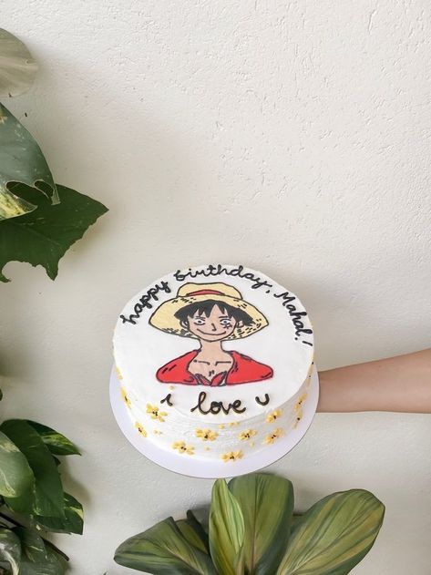 One Piece Bento Cake, One Piece Anime Cake Design, Luffy Cake One Piece, One Piece Cake Anime, One Piece Theme Cake, One Piece Cake Design, Anime Cake Design Birthday, One Piece Birthday Cake, One Piece Anime Cake