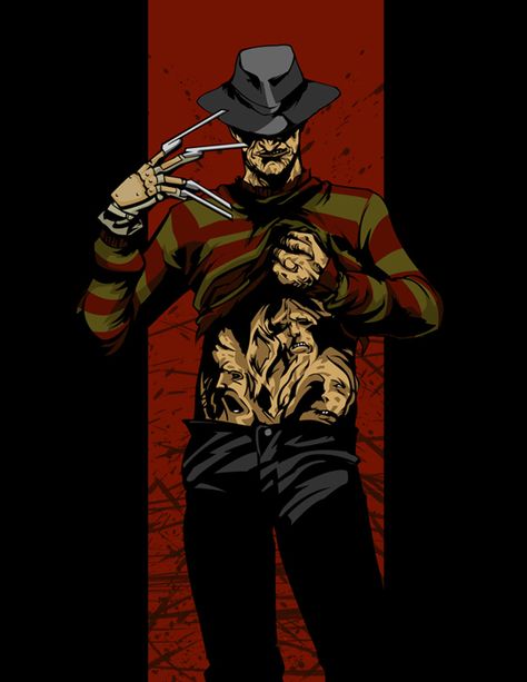 Freddy Krueger by jpc-art on deviantART Freddy Krueger Art, Robert Englund, Horror Movie Icons, The Boogeyman, A Nightmare On Elm Street, Funny Horror, Horror Movie Art, Horror House, Horror Icons