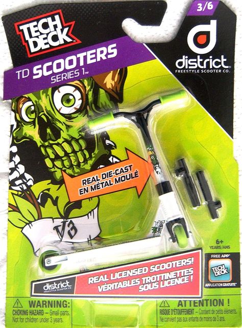 Amazon.com: Tech Deck Scooters Series 1 District Freestyle Scooter Co 3/6: Toys & Games Mini Skate, Scooter Ramps, Skateboard Outfits, Finger Board, Finger Skateboard, Crystal Drawing, Tech Deck, Free To Use Images, Longboard Skateboard