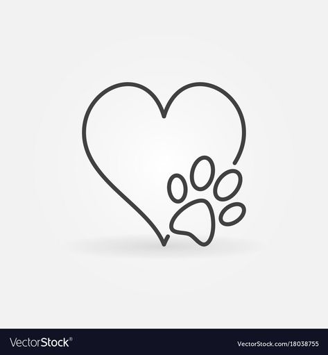 Dog Paw Print Heart Tattoo, Heart With Paws Tattoo, Heart And Dog Paw Tattoo, Heart With Paw Print Tattoo, How To Draw Dog Paws, Heart Paw Tattoo, Heart And Paw Tattoo, Heart Paw Print Tattoo, Dog Heart Tattoo