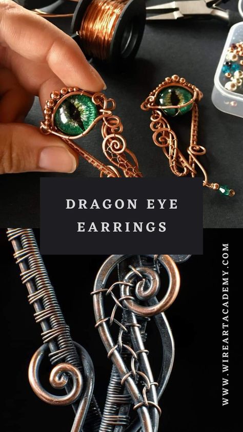 Every piece of jewelry is different, every wire is twisted differently. Its always the original ♥️ Dragon Eye, Eye Earrings, Brand Me, Wrapped Jewelry, Fantasy Jewelry, Pendant Earrings, Wire Wrapped Jewelry, Drake, Wire Wrapped