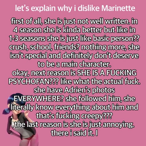 Miraculous Slander, Mlb Slander, Marinette Slander, Quandale Dingle, Marinette Miraculous Ladybug, Marinette Miraculous, Pink Sanrio, Mary Sue, Unpopular Opinion